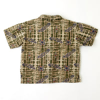 Vintage Faded Glory alligator AOP button down shirt • size 2/3t