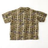 Vintage Faded Glory alligator AOP button down shirt • size 2/3t